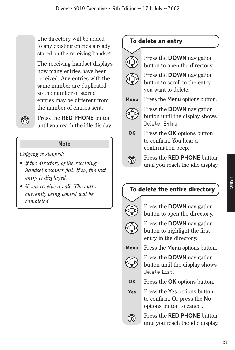 BT 4010 Executive User Manual | Page 23 / 69