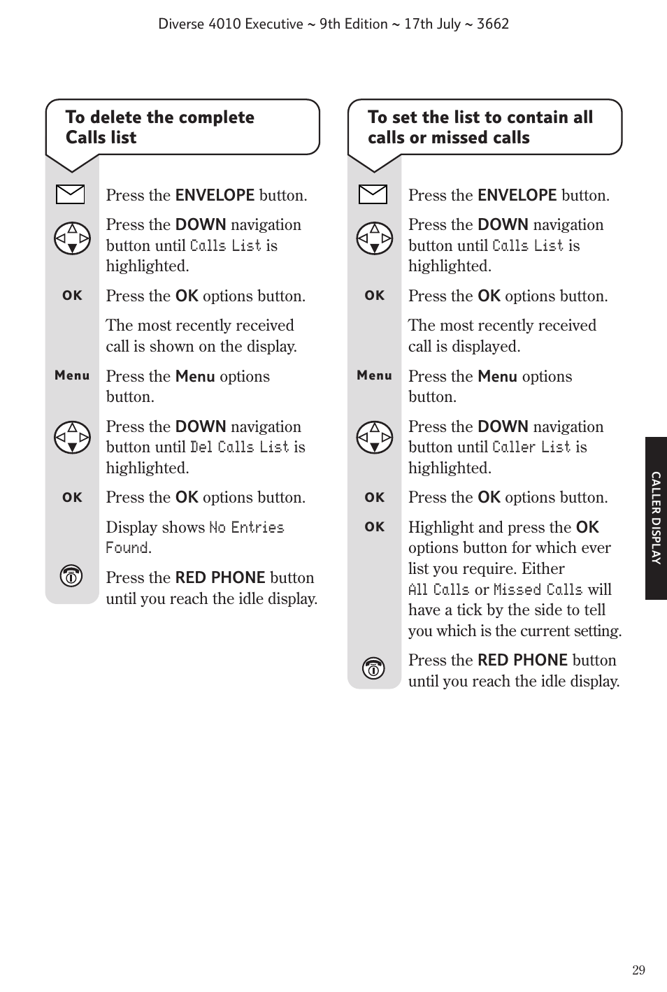 BT 4010 Executive User Manual | Page 31 / 69