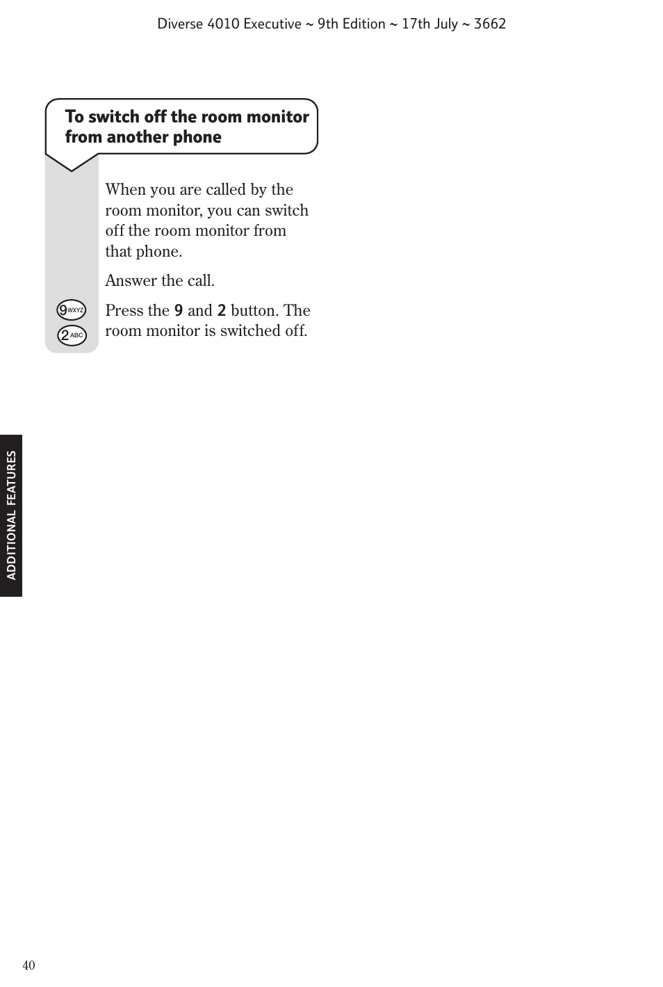 BT 4010 Executive User Manual | Page 42 / 69