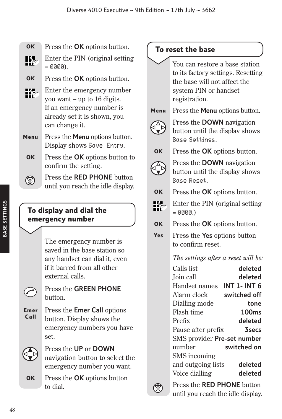 BT 4010 Executive User Manual | Page 50 / 69
