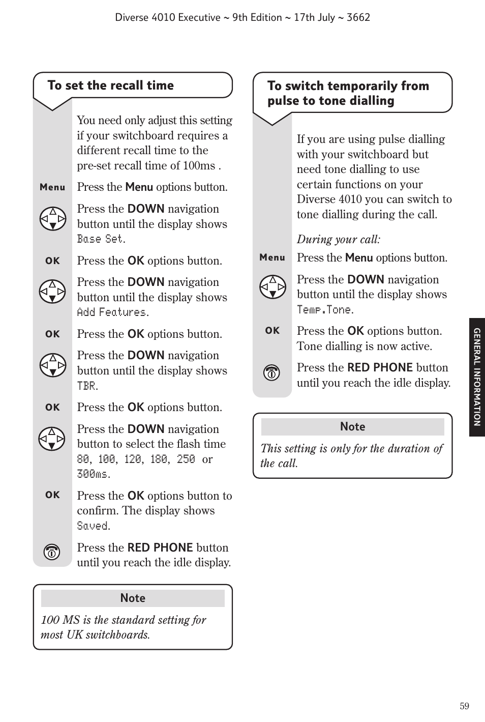 BT 4010 Executive User Manual | Page 61 / 69