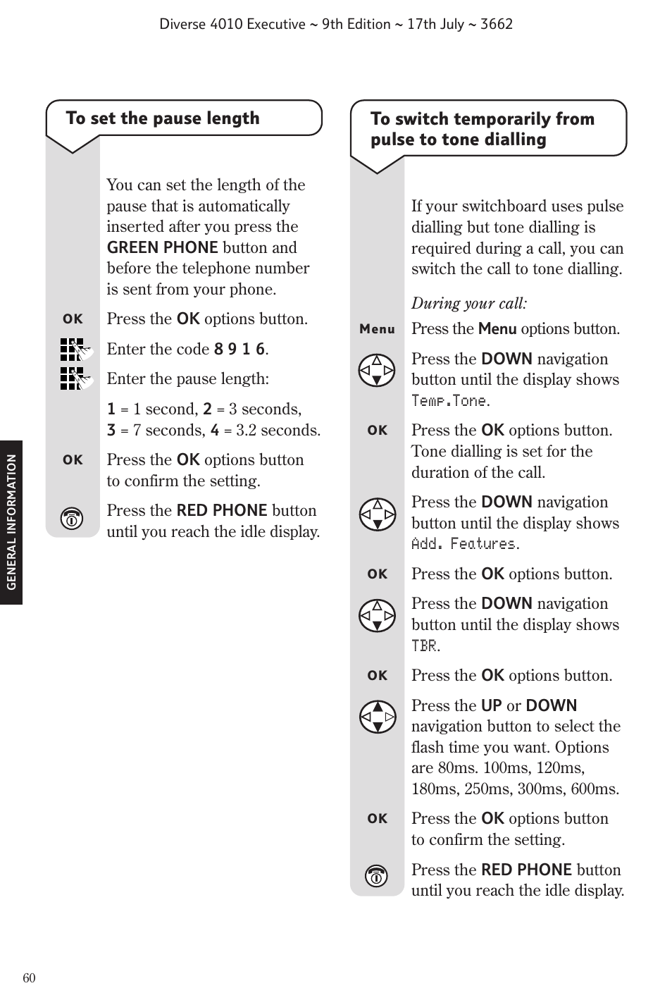 BT 4010 Executive User Manual | Page 62 / 69