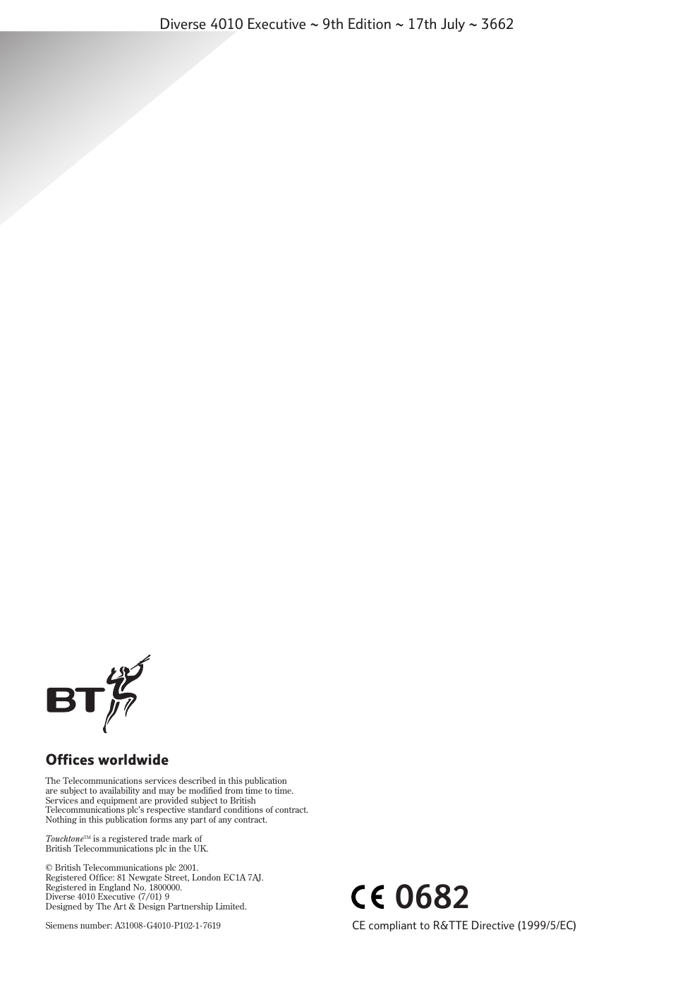 BT 4010 Executive User Manual | Page 67 / 69