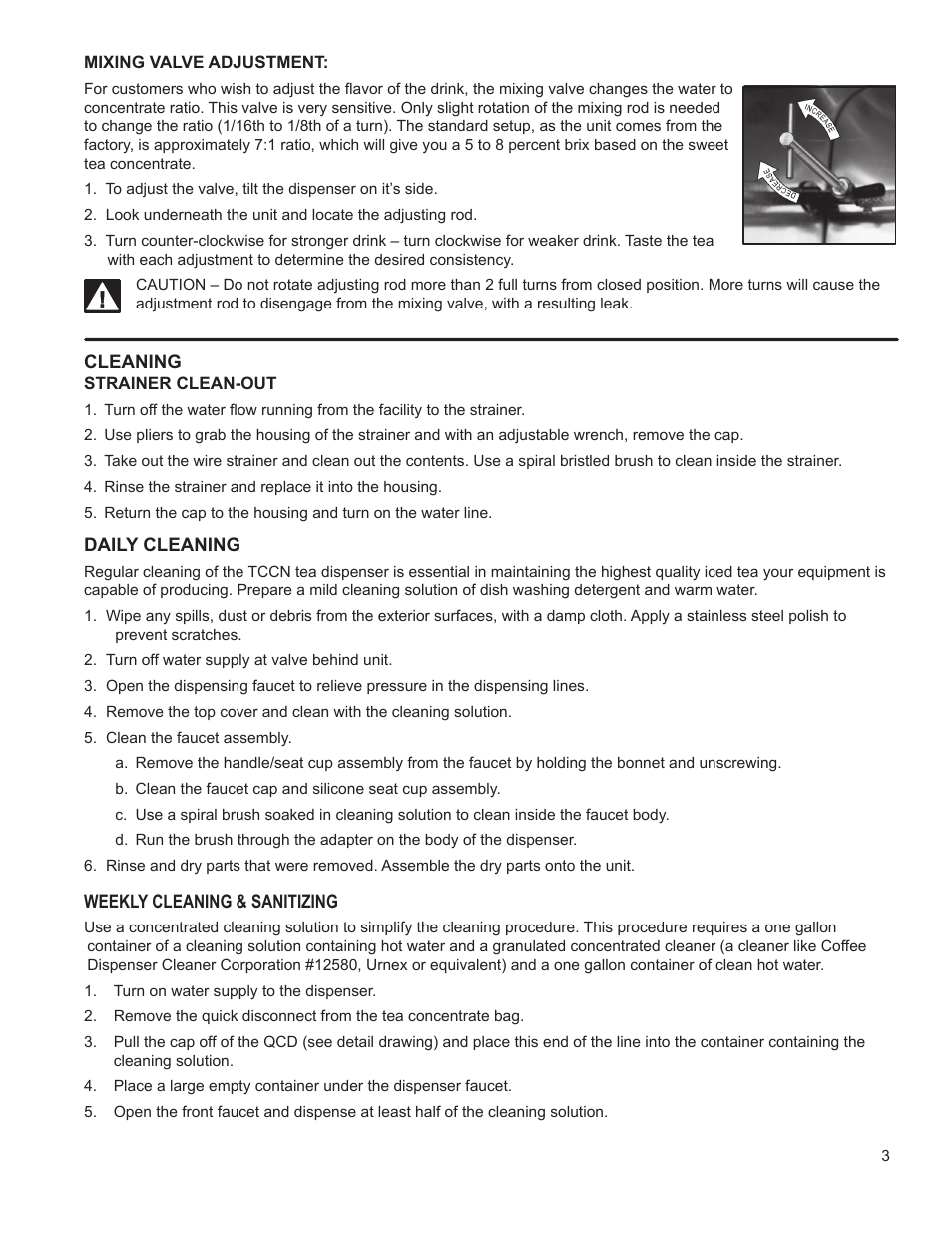 Wilbur Curtis TCC1N User Manual | Page 3 / 8