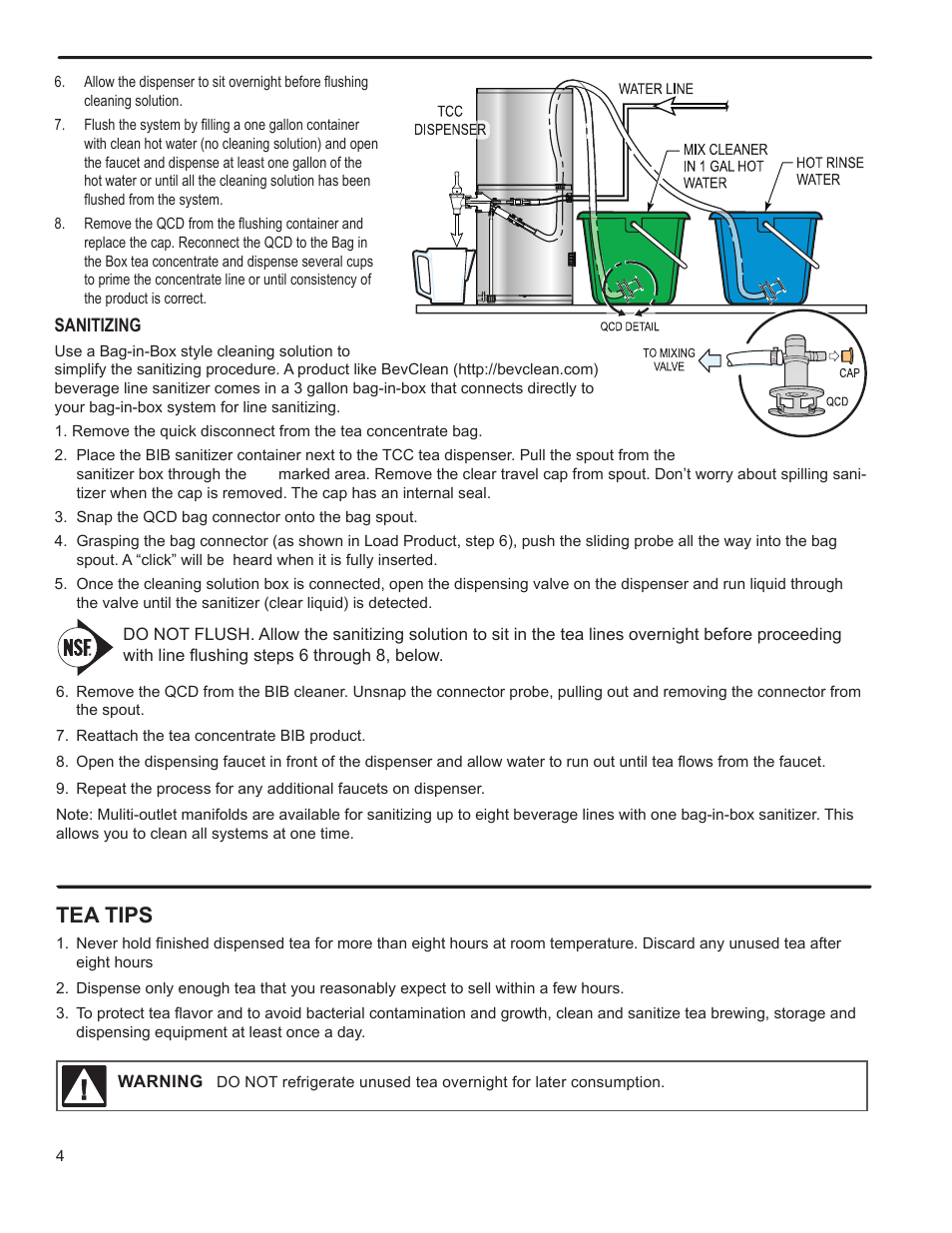 Tea tips | Wilbur Curtis TCC1N User Manual | Page 4 / 8
