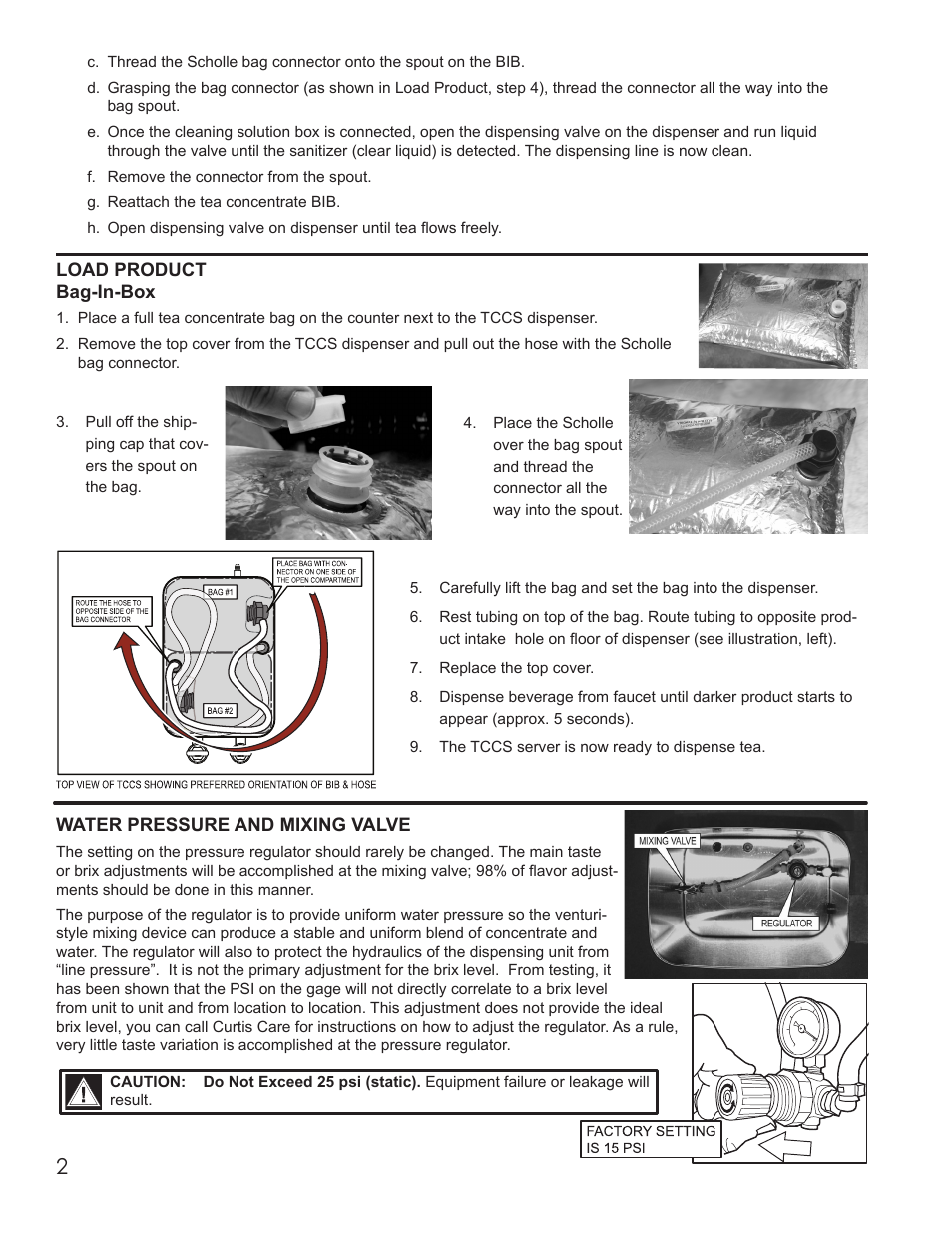 Wilbur Curtis TCC3S User Manual | Page 2 / 12