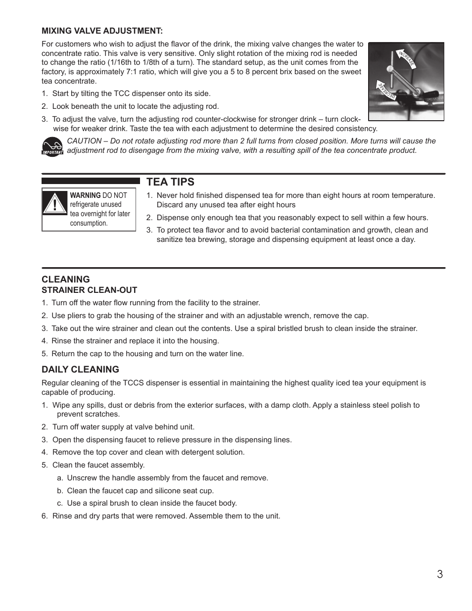 Tea tips | Wilbur Curtis TCC3S User Manual | Page 3 / 12