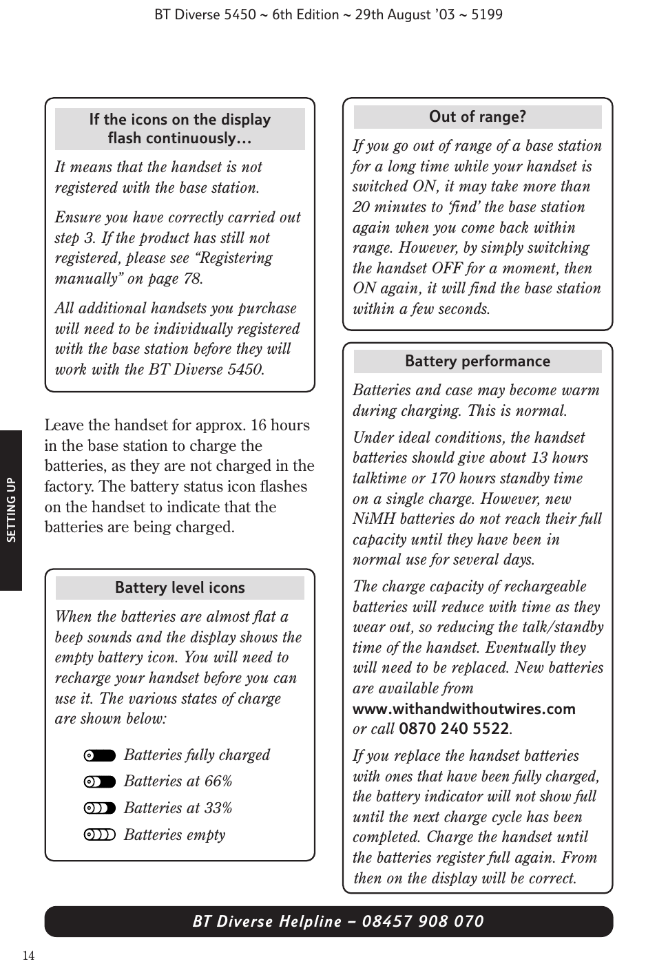 BT Diverse 5450 User Manual | Page 16 / 94