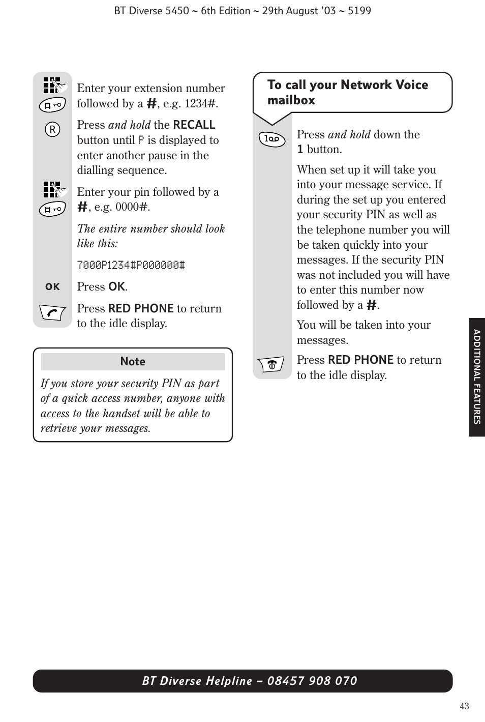 BT Diverse 5450 User Manual | Page 45 / 94