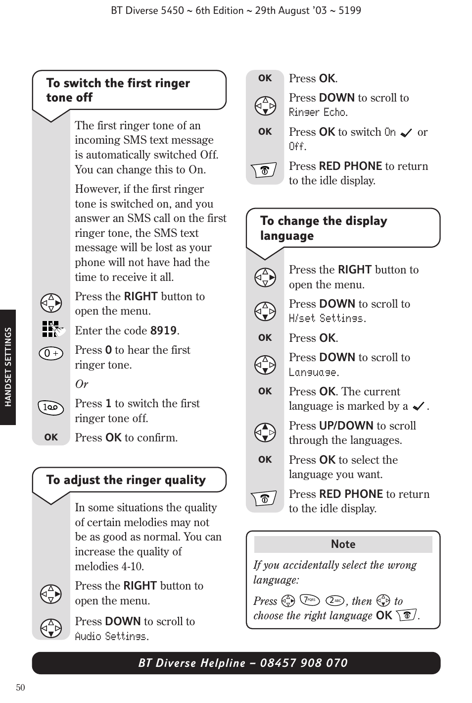 BT Diverse 5450 User Manual | Page 52 / 94