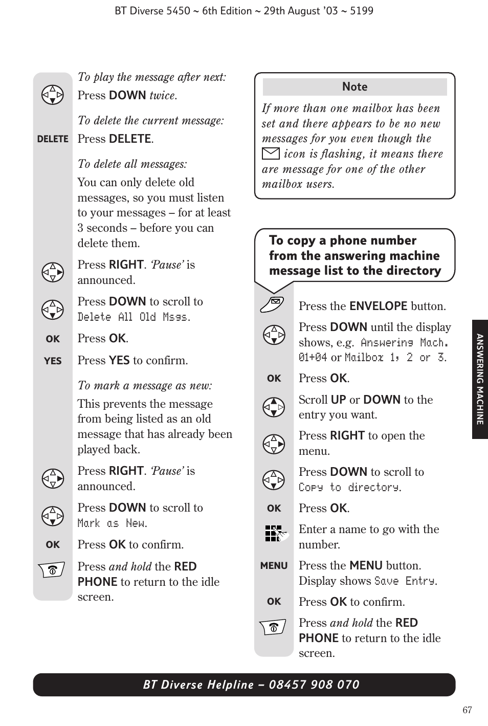 BT Diverse 5450 User Manual | Page 69 / 94