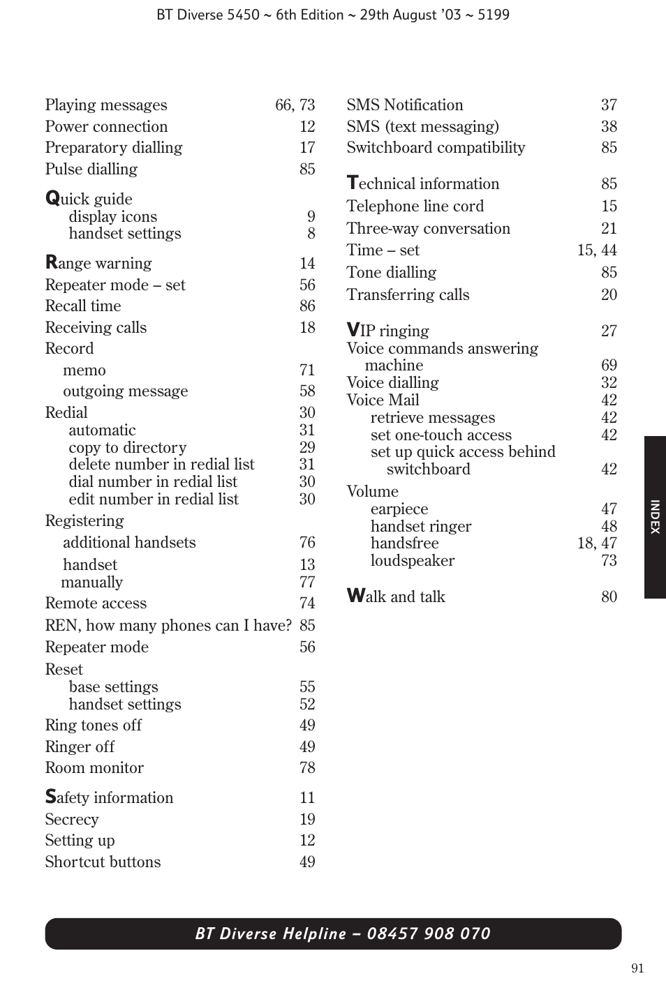 BT Diverse 5450 User Manual | Page 93 / 94