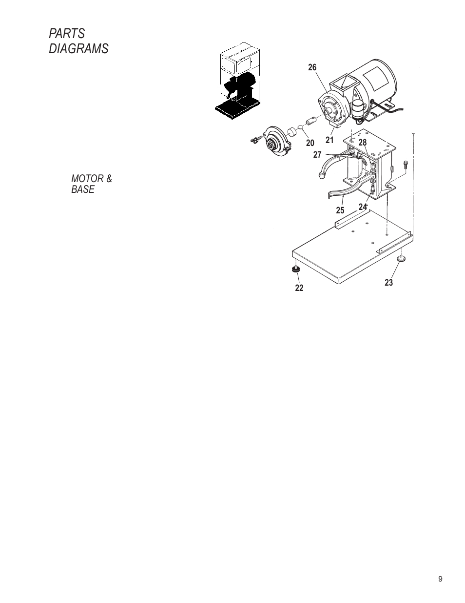 Parts diagrams | Wilbur Curtis TL-ILGD User Manual | Page 9 / 12