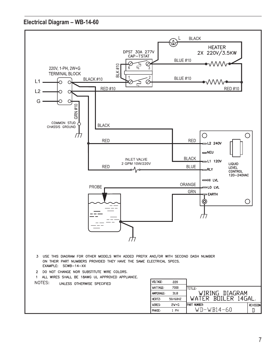 Wilbur Curtis WB-14-60 User Manual | Page 7 / 8