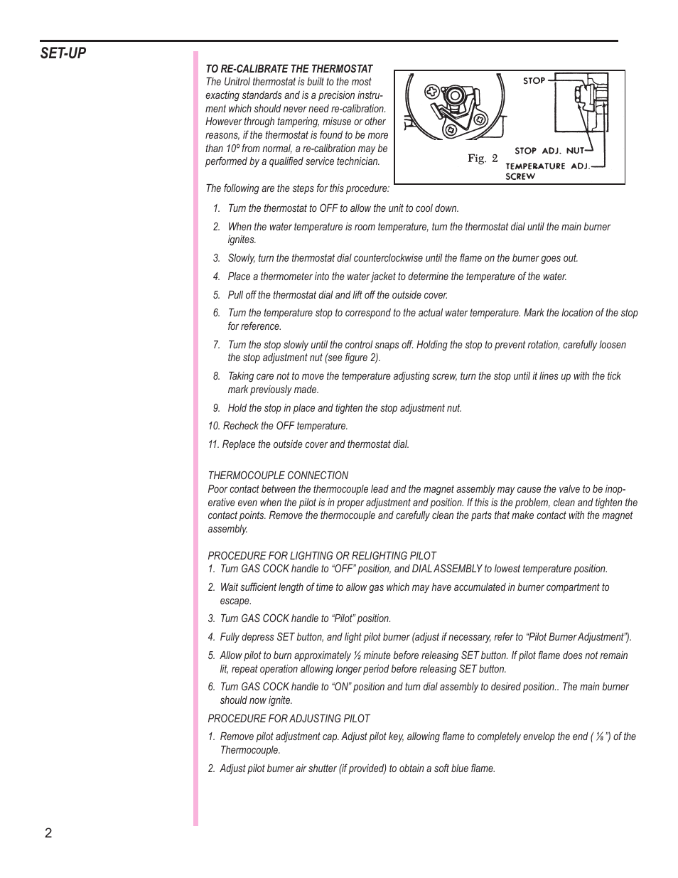 Set-up | Wilbur Curtis WB-14-11 User Manual | Page 2 / 6