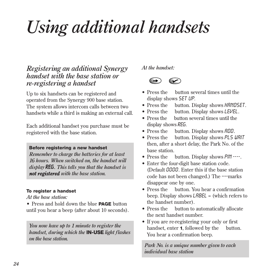 Using additional handsets | BT 900 User Manual | Page 27 / 42