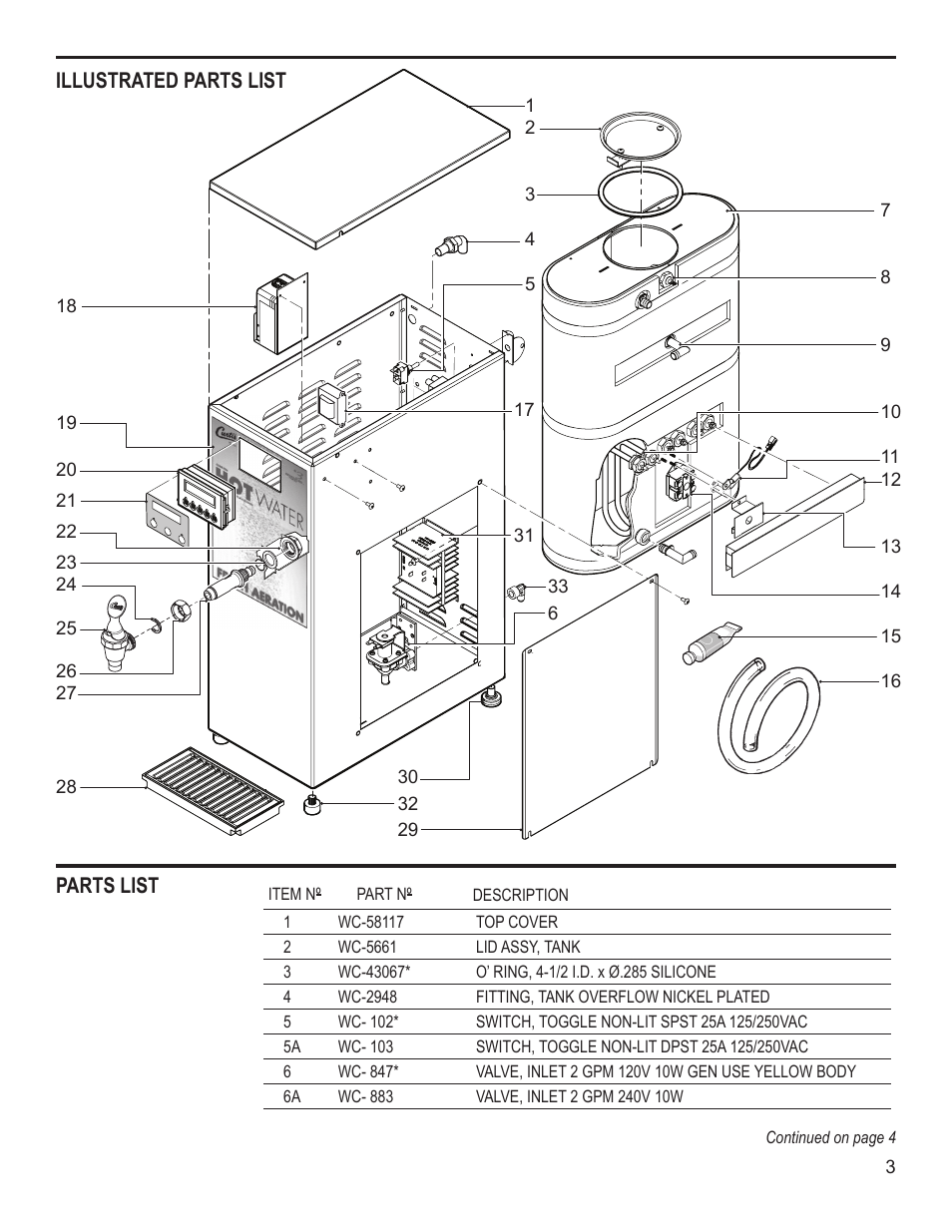 Wilbur Curtis WB5GT User Manual | Page 3 / 8