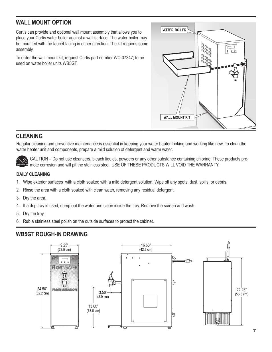 Wilbur Curtis WB5GT User Manual | Page 7 / 8