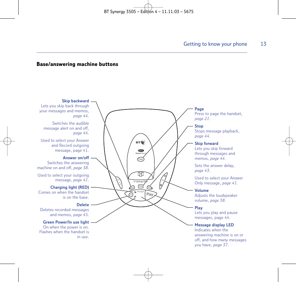 BT 3505 User Manual | Page 13 / 72