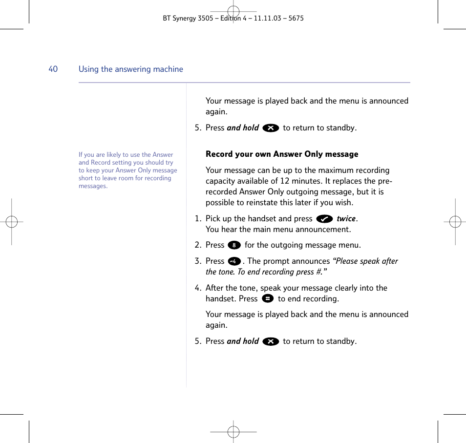 BT 3505 User Manual | Page 40 / 72