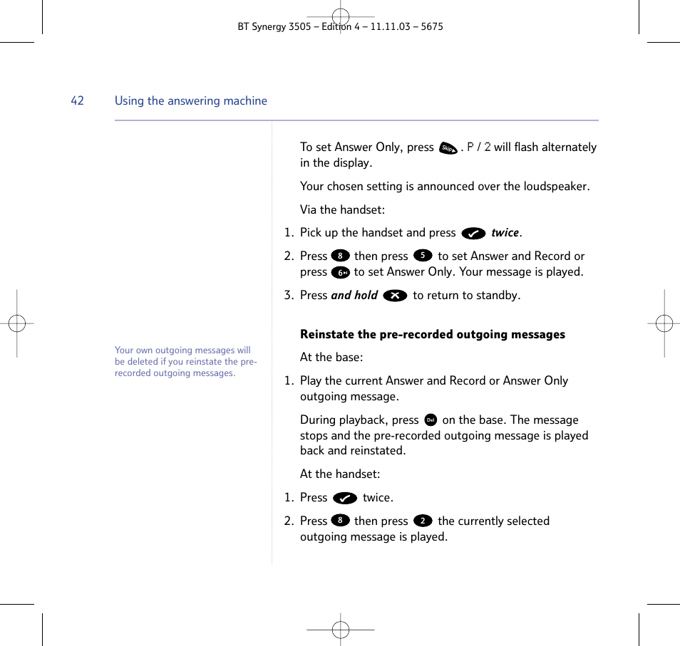 BT 3505 User Manual | Page 42 / 72