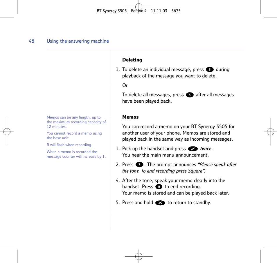 BT 3505 User Manual | Page 48 / 72