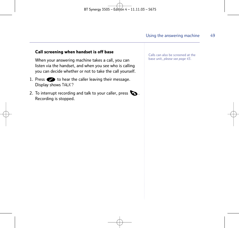 BT 3505 User Manual | Page 49 / 72
