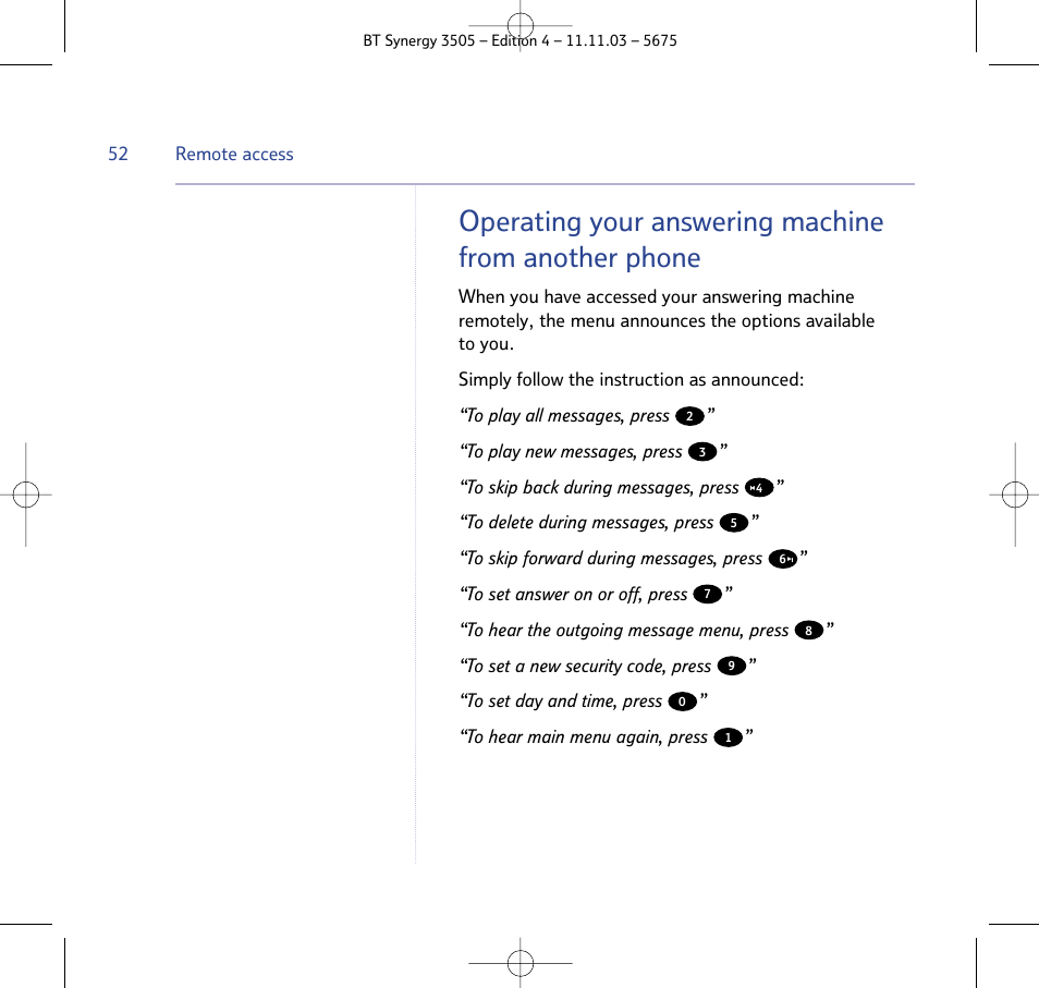 BT 3505 User Manual | Page 52 / 72