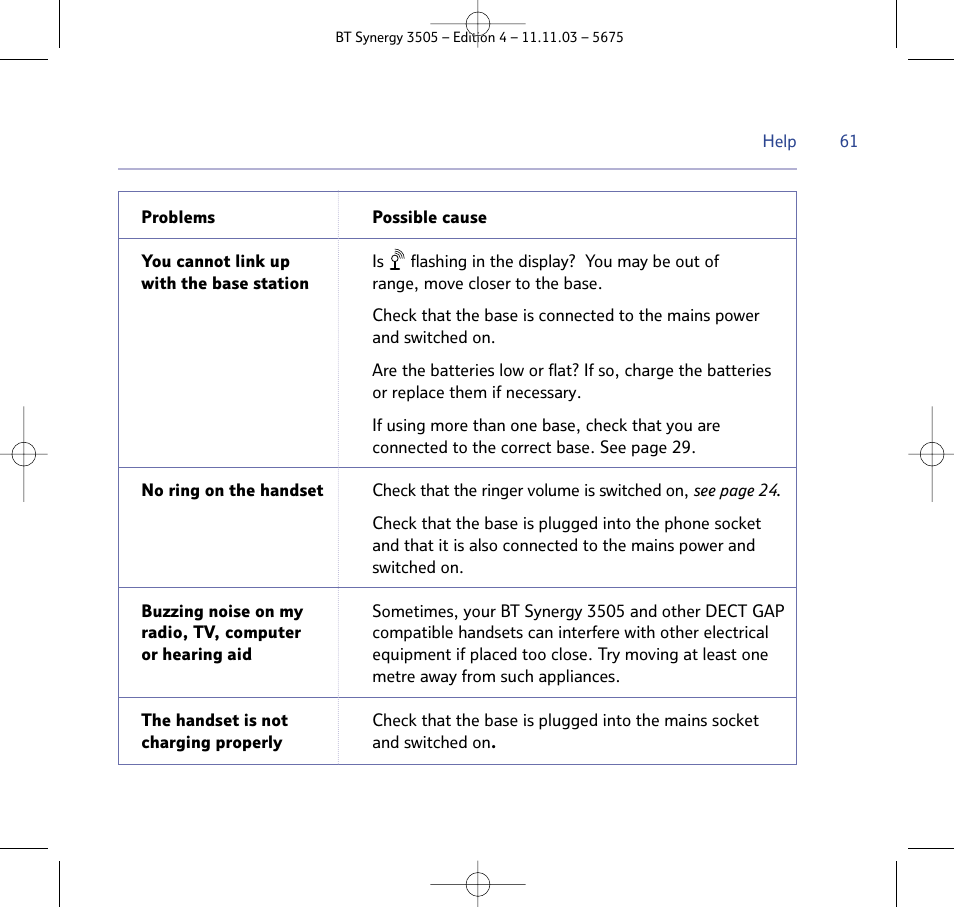 BT 3505 User Manual | Page 61 / 72