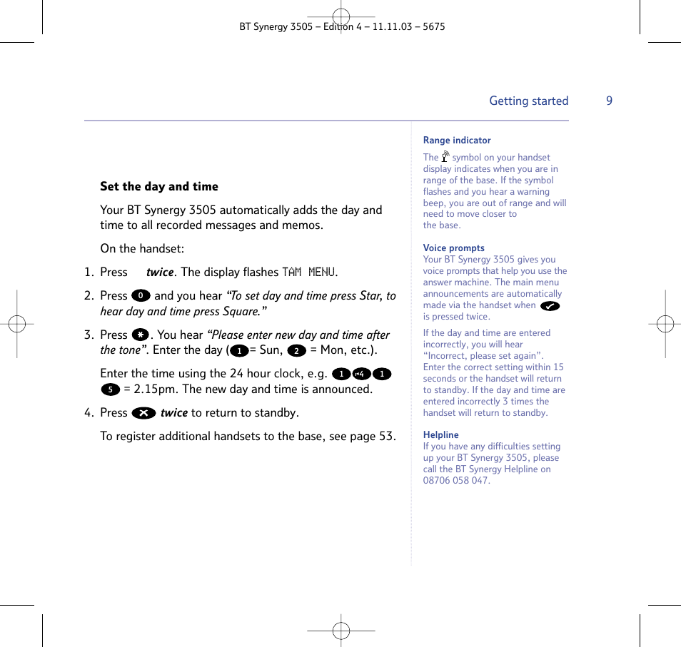 BT 3505 User Manual | Page 9 / 72