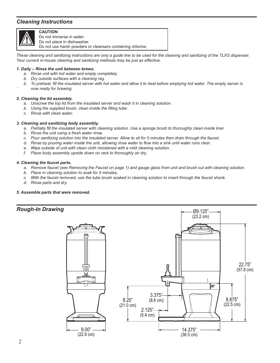 Wilbur Curtis TXSG1501S600 User Manual | Page 2 / 4