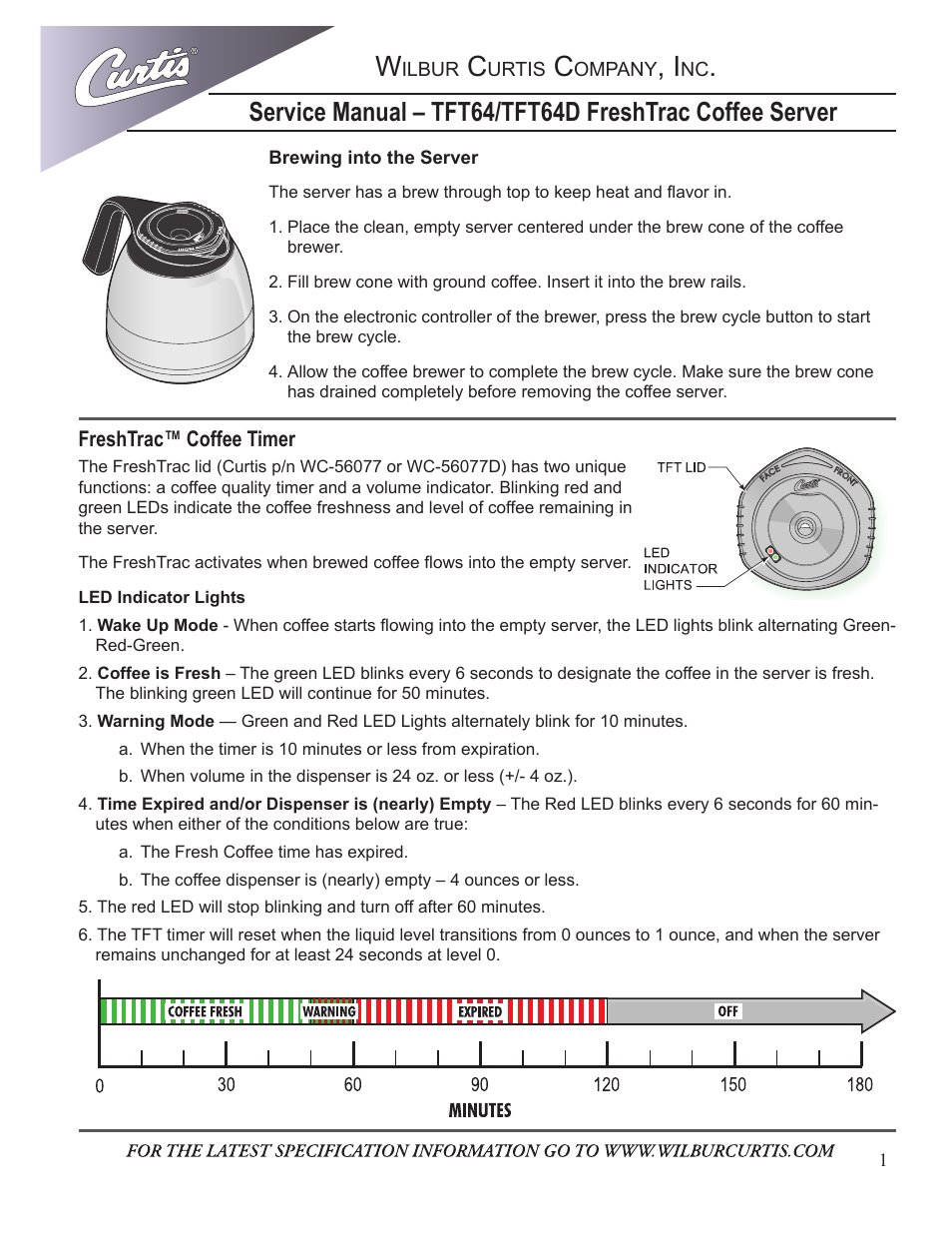 Wilbur Curtis TFT64D User Manual | 2 pages