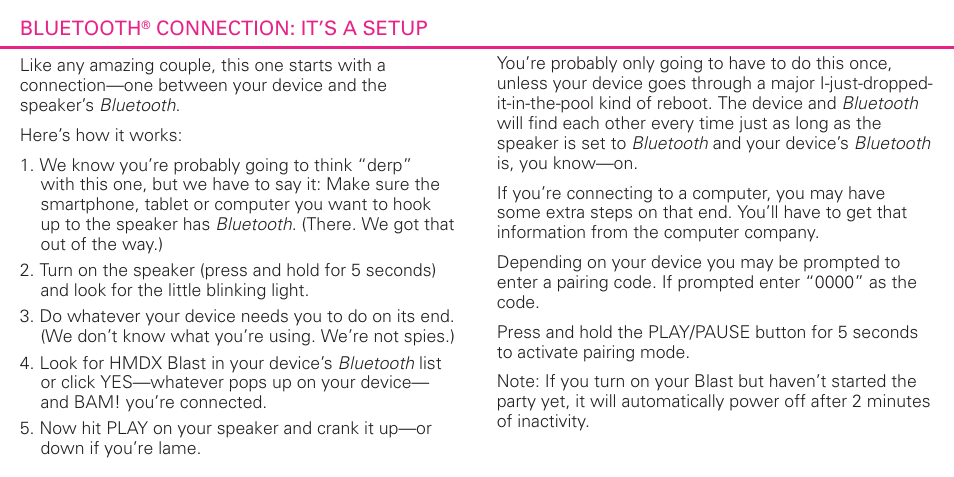 HMDX BLAST™ Bluetooth Boom Box EN User Manual | Page 5 / 11