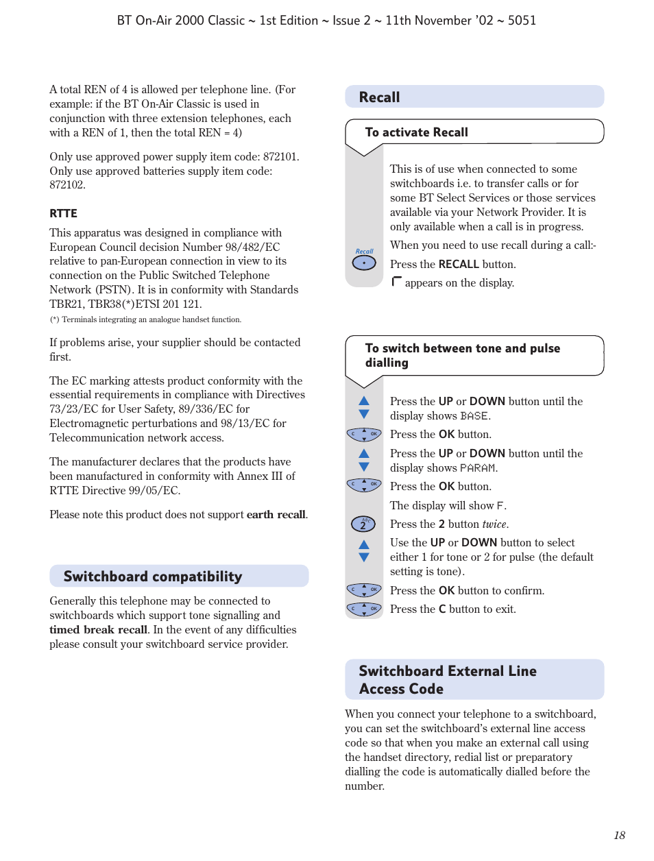 BT On-Air 2000 Classic User Manual | Page 19 / 23