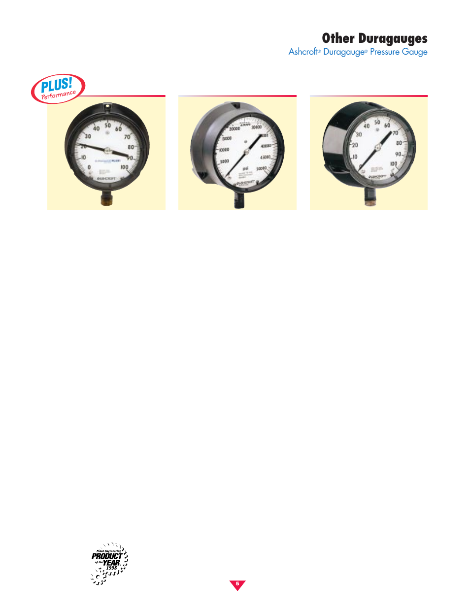 Plus, Other duragauges, Ashcroft | Duragauge, Pressure gauge | Pilgrim Pressure Gauges Process User Manual | Page 5 / 16