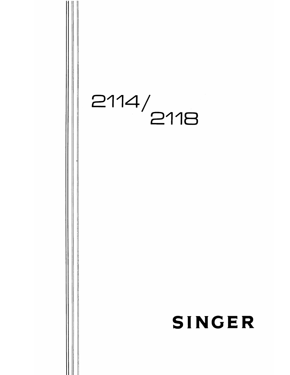 SINGER 2118 User Manual | 36 pages