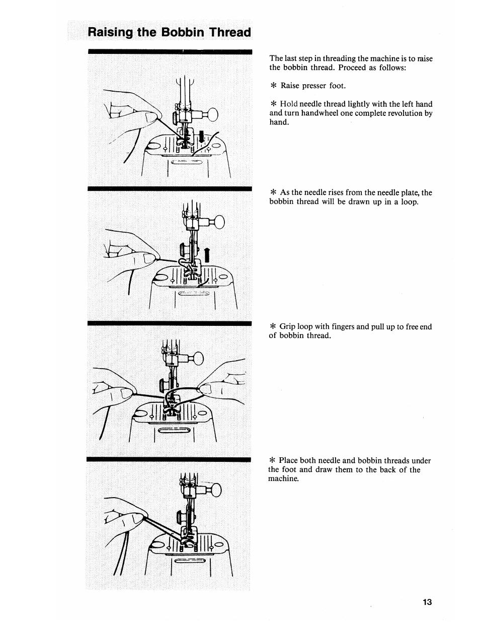 Raising the bobbin thread | SINGER 2118 User Manual | Page 15 / 36