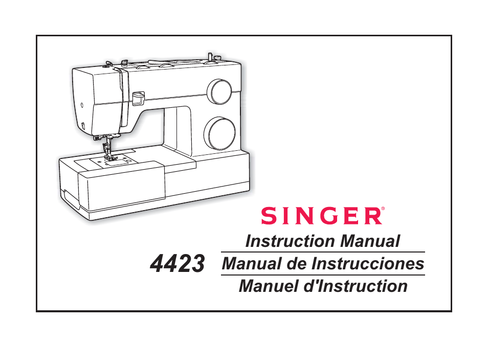 SINGER 4423 Heavy Duty User Manual | 67 pages