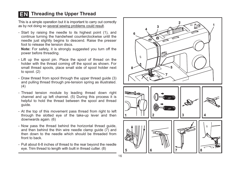 Threading the upper thread | SINGER 4423 Heavy Duty User Manual | Page 23 / 67