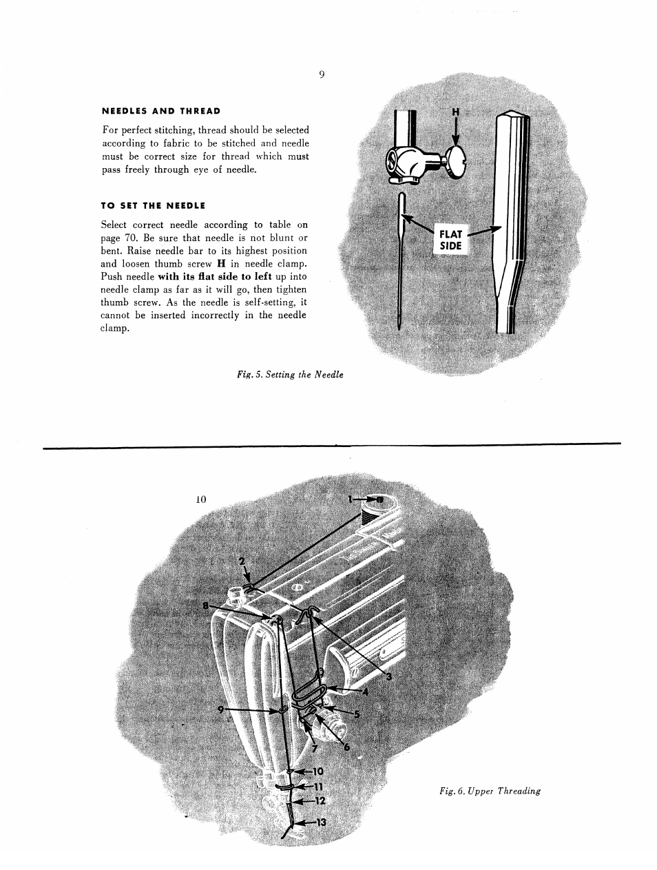 Needles and thread, To set the needle | SINGER 301 User Manual | Page 5 / 36