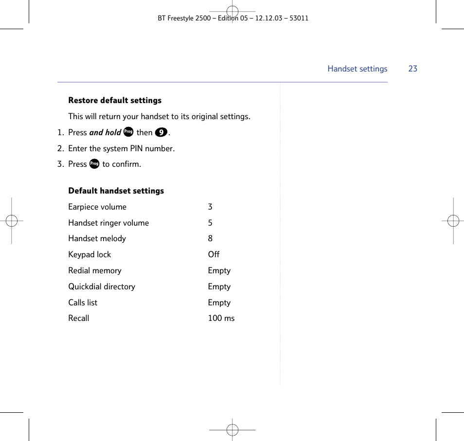 BT Freestyle 2500 User Manual | Page 23 / 52