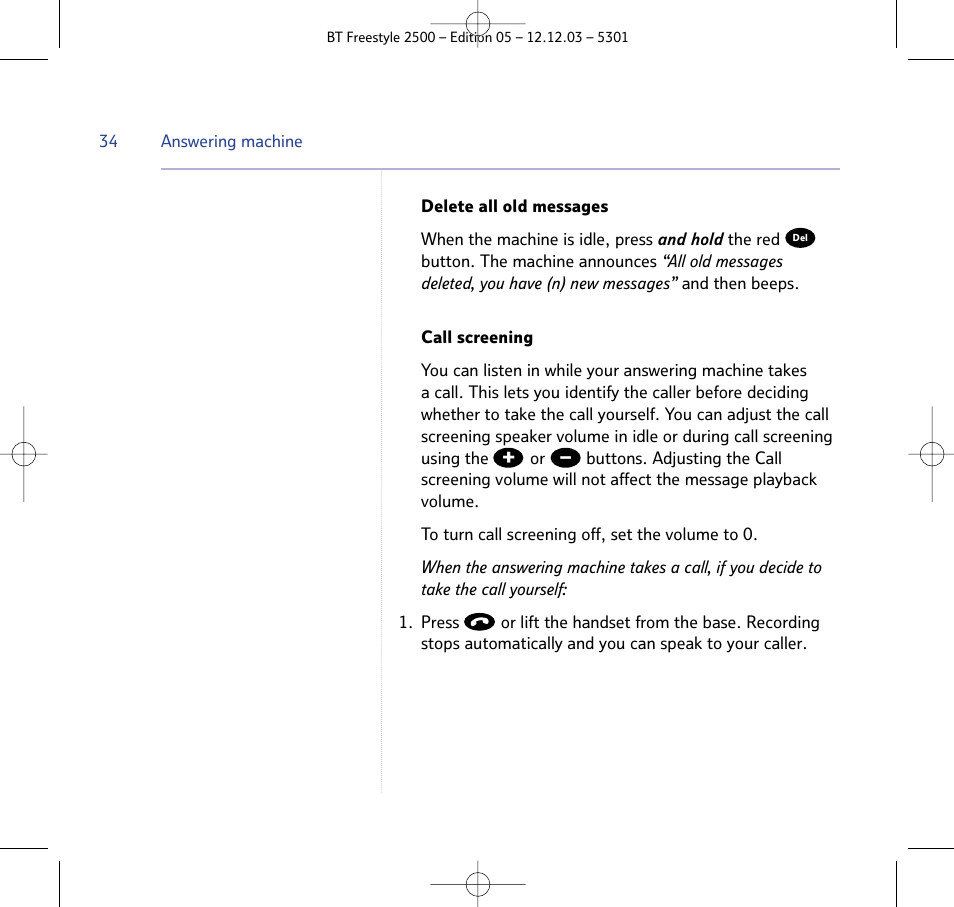 BT Freestyle 2500 User Manual | Page 34 / 52
