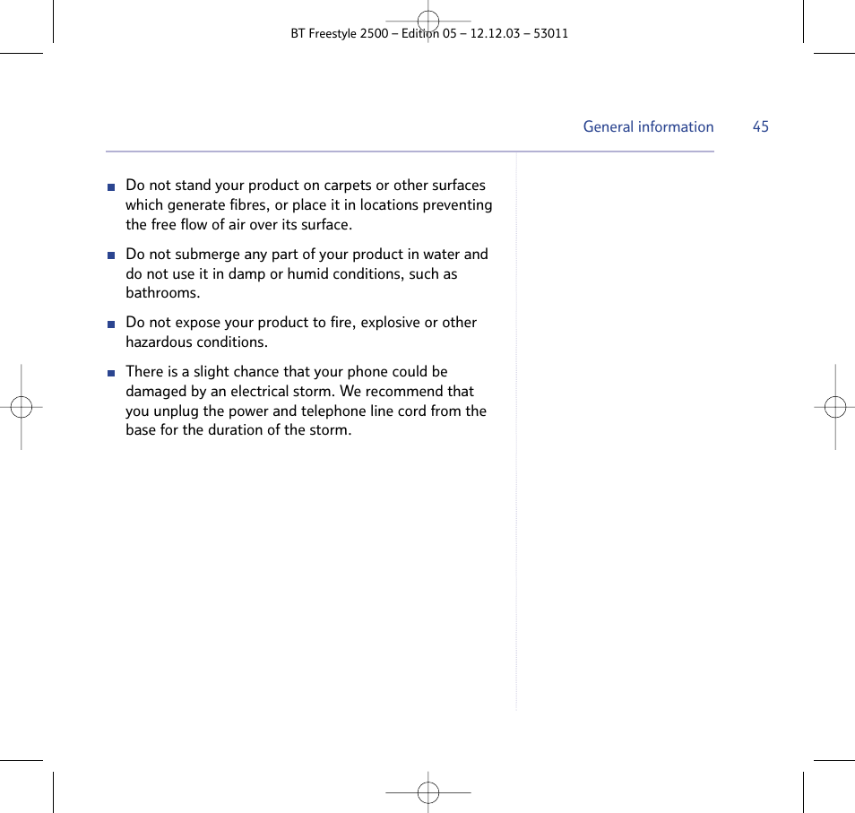 BT Freestyle 2500 User Manual | Page 45 / 52