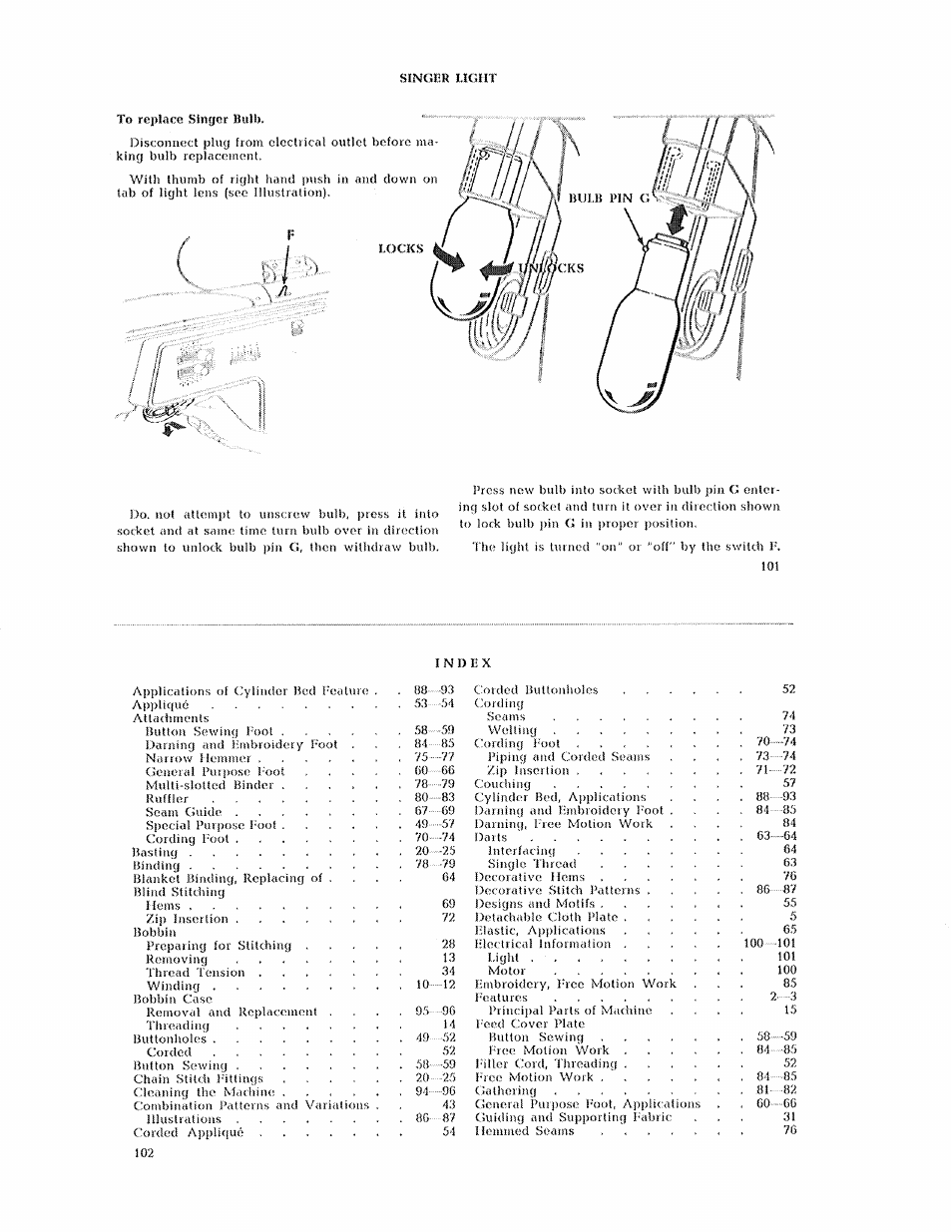 SINGER 631 User Manual | Page 51 / 52