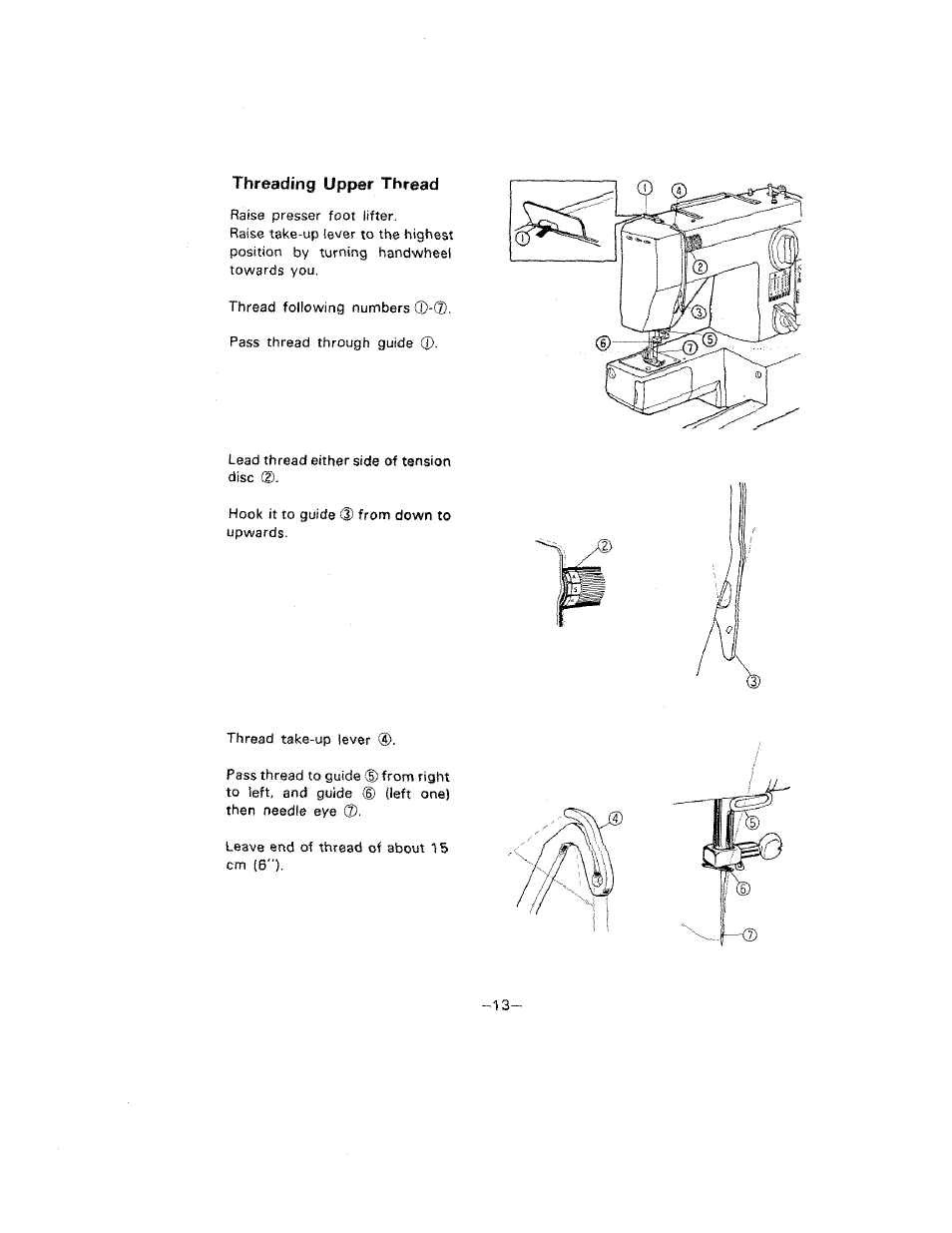 Threading upper thread | SINGER W1099 User Manual | Page 16 / 37