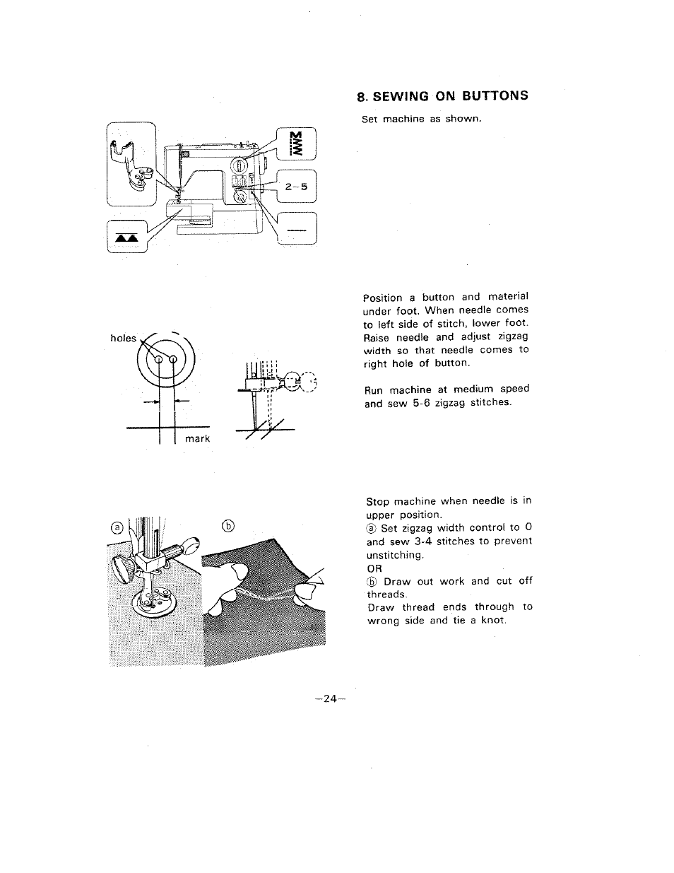 Sewing on buttons | SINGER W1099 User Manual | Page 27 / 37