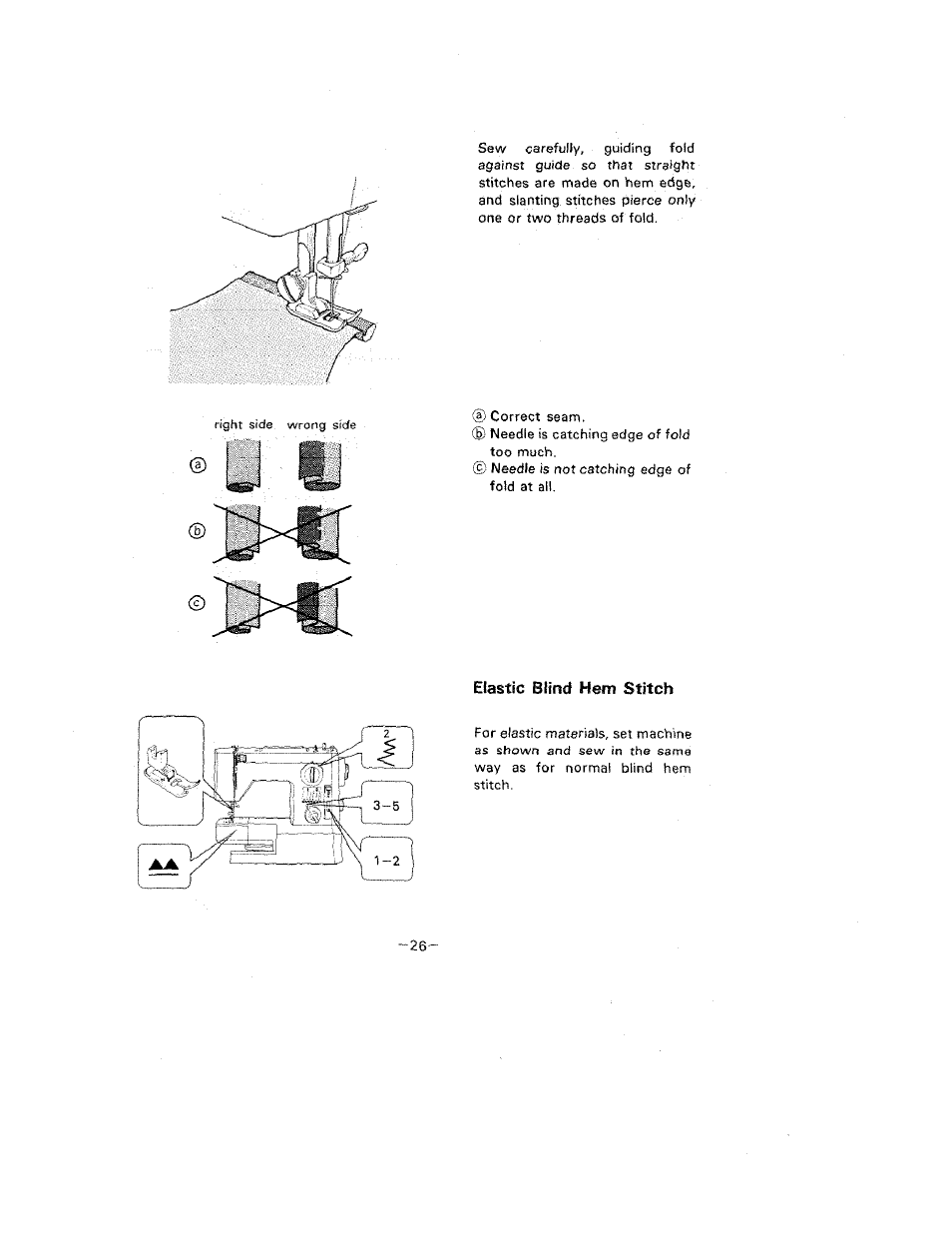 Elastic blind hem stitch | SINGER W1099 User Manual | Page 29 / 37