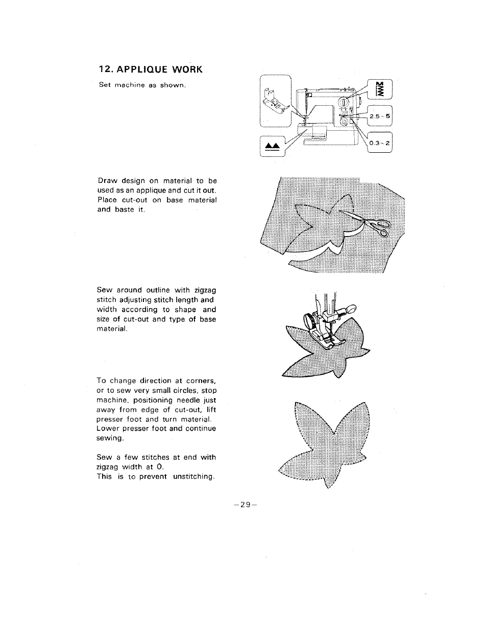 Applique work | SINGER W1099 User Manual | Page 32 / 37