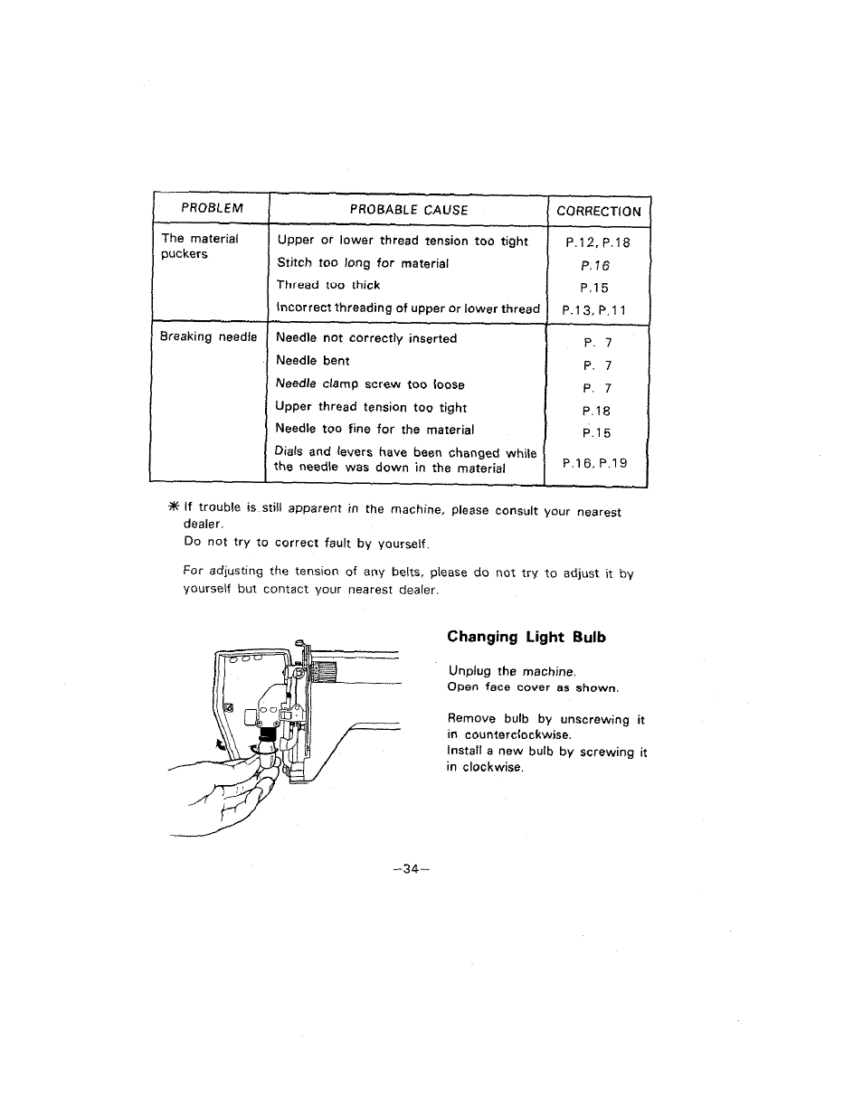SINGER W1099 User Manual | Page 37 / 37