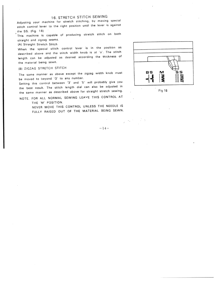 Stretch stitch sewing | SINGER W1066 User Manual | Page 16 / 26